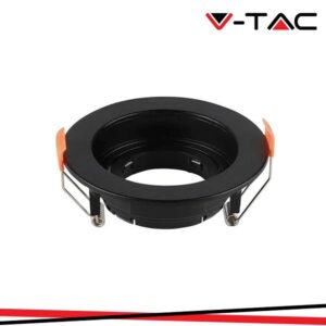 Faretto Incasso Rotondo in Plastica GU10 Nero